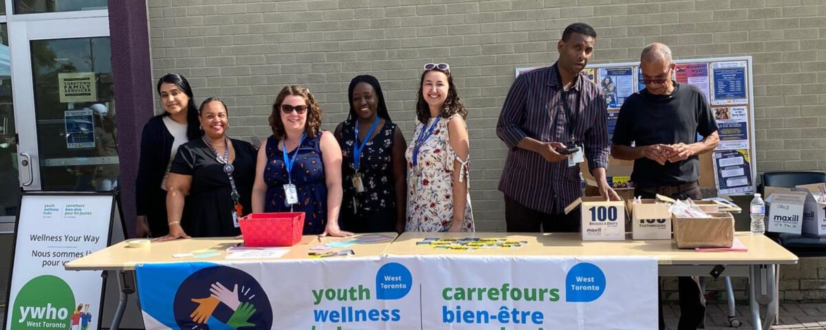 Yorktown Family Services staff tabling at the Annual Jane Street Hub BBQ 2023; group photo