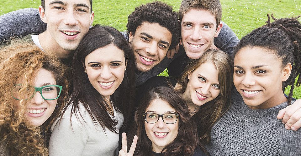 Group of friends taking a selfie