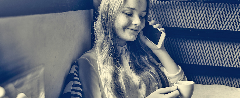 young girl talking on cell phone